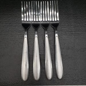 Oneida PENINSULA CASTLE JORDAN LAURA Stainless Fork 7 7/8" Lot of 4